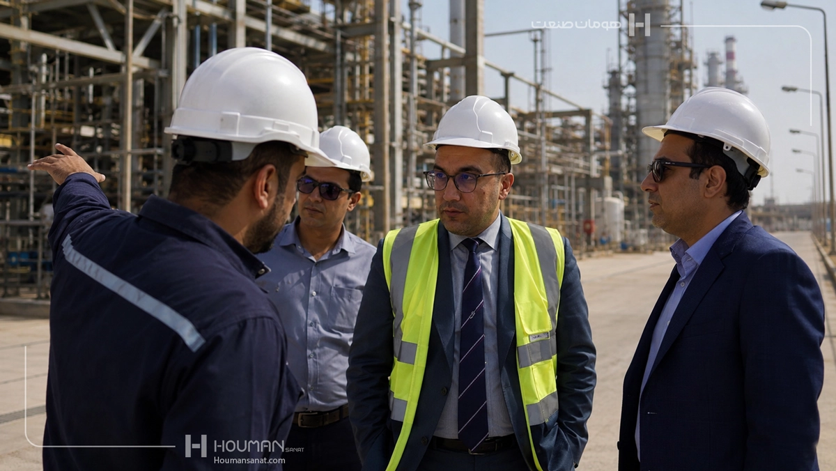 بازدید از واحد پتروشیمی - هومان صنعت